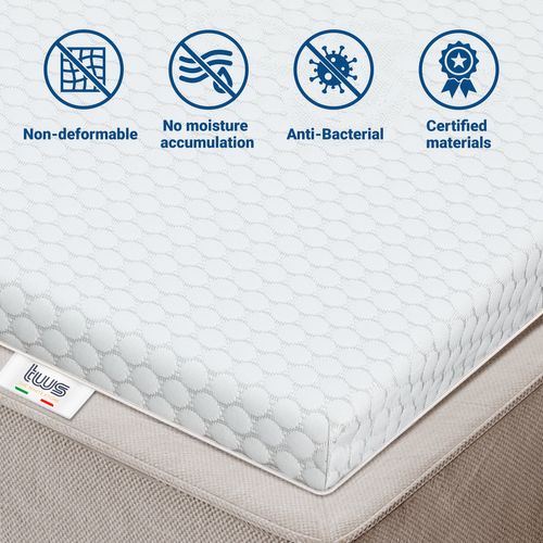 Surmatelas Simple 90x190 Topper à Mémoire De Forme 6 Cm Made In Italy