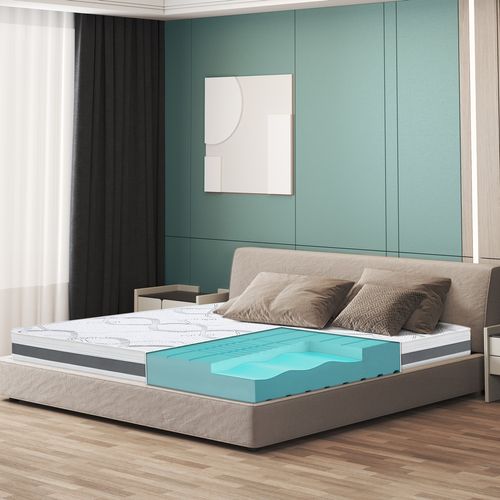 Matelas Mousse 200x200 Carbon - Hauteur 16 Cm - Made In Italy