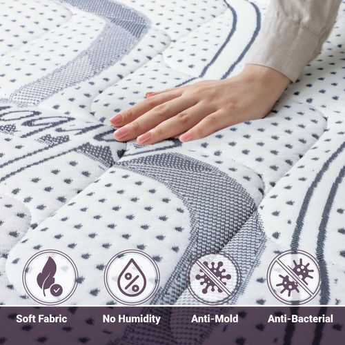 Matelas Mousse 100x190 Carbon - Hauteur 25 Cm - Made In Italy