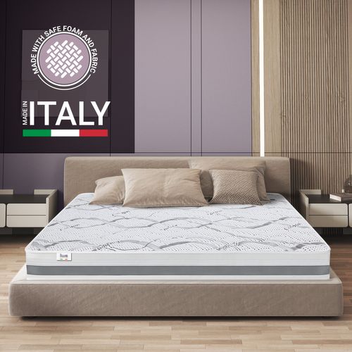 Matelas Mousse 130x190 Carbon - Hauteur 25 Cm - Made In Italy