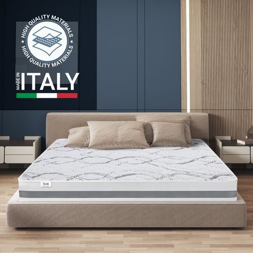 Matelas Mousse Accueil Mémoire De Forme 200x200 Carbon Memoryfoam - 22cm - Made In Italy