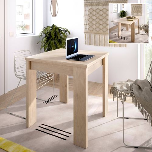 Table Extensible Alamaro, 67/134x67h79 Cm, Chêne