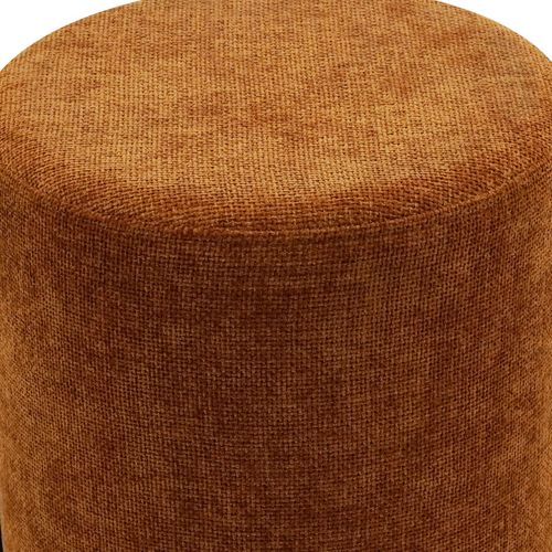 Pouf Semal 43,5x38x38 Tissu Polyester Acier Orange Noir Moderne