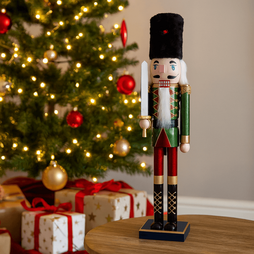 Casse-noisette De Noël Rebecca Mobili Talia H 55 Bois Vert Rouge Classique