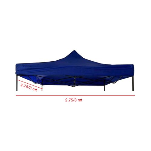 Gazebo Couverture De Toit Bleu Polyester Ombrage 3x3