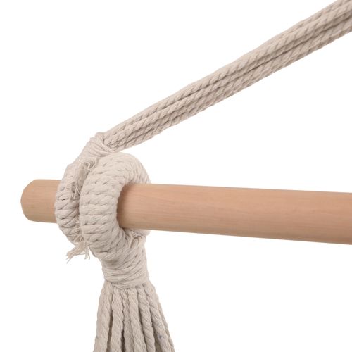 Fauteuil Suspendu Rebecca Mobili Edera 130x90x130 Polycoton Toile Beige Boho