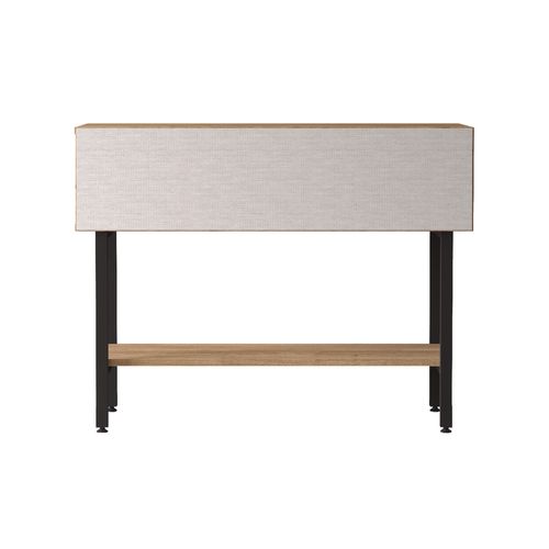 Console D'entrée Hinoki 76x100x29,5 Panneau De Particules Fer Chêne Clair Gris Foncé Moderne