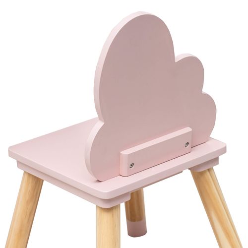 Chaises Pour Enfants Pirasa 50x25x25 Mdf Pin Rose Marron Ensemble 2 Pièces