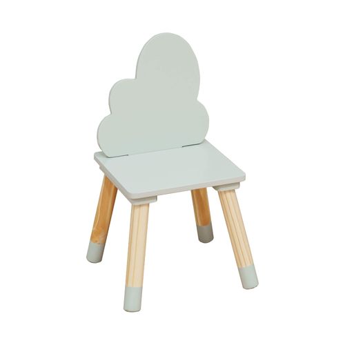 Chaises Pour Enfants Aspasia 50x25x25 Mdf Pin Vert Aqua Marron Ensemble 2 Pièces
