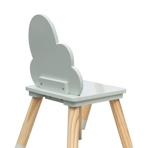 Chaises Pour Enfants Aspasia 50x25x25 Mdf Pin Vert Aqua Marron Ensemble 2 Pièces