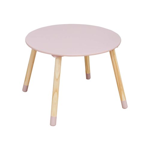 Table Et 2 Chaises Pour Enfants Hely 44x60x60 Mdf Pin Rose Marron Ensemble 3 Pièces