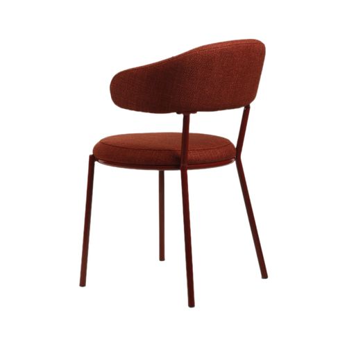 Lot De 2 Chaises Talong 80,5x47,5x57,5 Tissu Polyester Acier - Rouge
