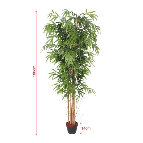 Plante Artificielle Bambou Jauda 180x50x50 Polyester Bois De Bambou Vert Marron