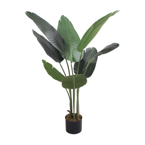 Plante Artificielle Banane Taznit 110x45x45 Polyester Polyéthylène Vert Marron