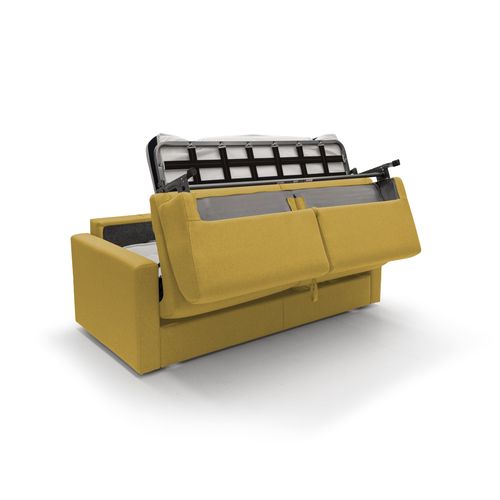 Chris Canapé Lit Convertible En Tissu Imperméable T13 186 Cm (mat. 140x197) Jaune
