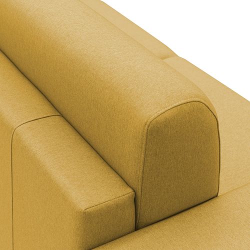 Chris Canapé Lit Convertible En Tissu Imperméable T13 166 Cm (mat. 120x197) Jaune