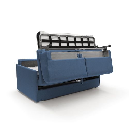 Evans Canapé Lit Convertible En Tissu Imperméable T13 169 Cm (mat. 140x197)  Bleu