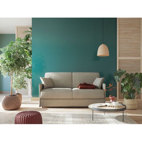 Evans Canapé Lit Convertible En Tissu Imperméable T13 169 Cm (mat. 140x197)  Bleu