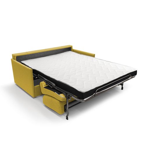 Evans Canapé Lit Convertible En Tissu Imperméable T13 169 Cm (mat. 140x197)  Jaune