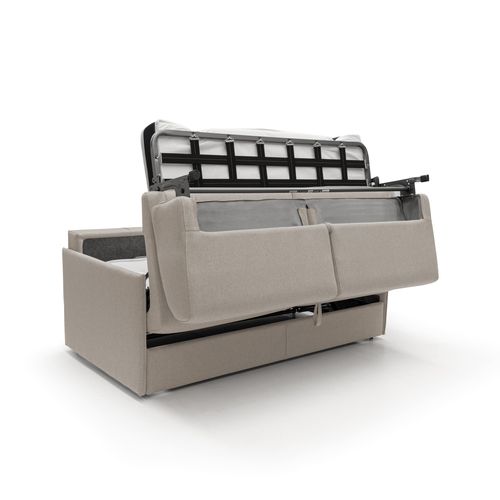 Evans Canapé Lit Convertible En Tissu Imperméable T13 169 Cm (mat. 140x197) Creme