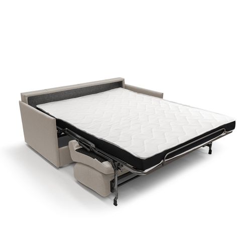 Evans Canapé Lit Convertible En Tissu Imperméable T13 149 Cm (mat. 120x197) Creme