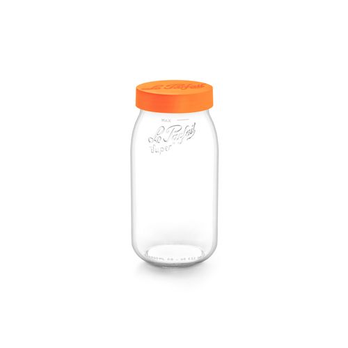 Bocal à Vis Colors Orange 2 L (lot De 6) En Verre