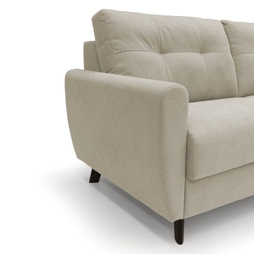 Callisto Canapé Lit Convertible En Tissu Doux Imperméable T02 168 Cm (mat. 120x197) Creme