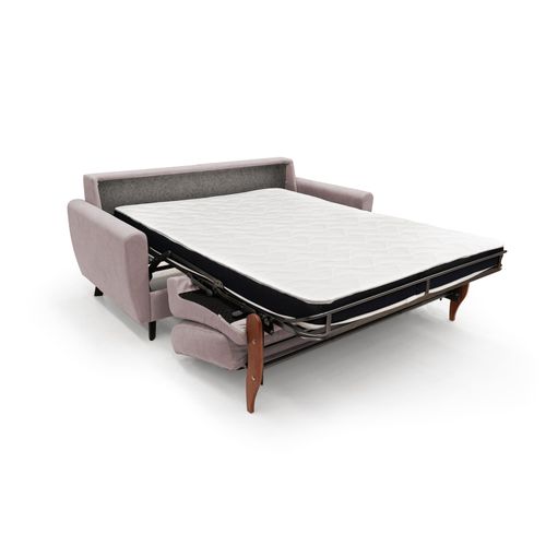 Callisto Canapé Lit Convertible En Tissu Doux Imperméable T02 168 Cm (mat. 120x197) Rose