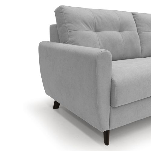 Callisto Canapé Lit Convertible En Tissu Doux Imperméable T02 168 Cm (mat. 120x197) Gris Clair
