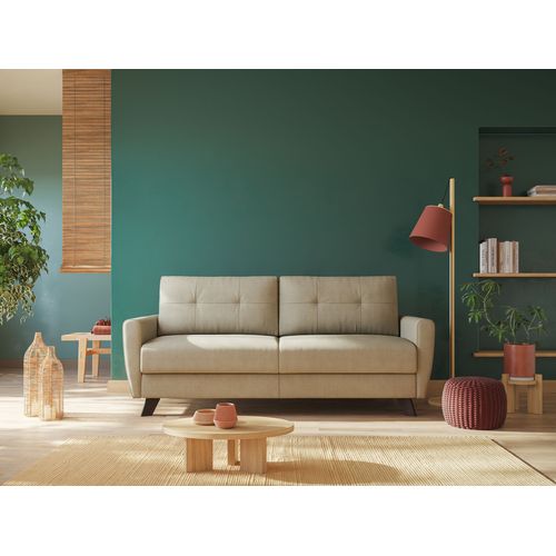 Callisto Canapé Lit Convertible En Tissu Doux Imperméable T02 168 Cm (mat. 120x197) Gris Clair