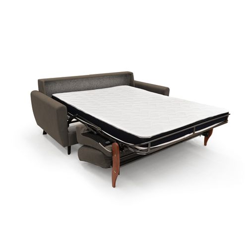 Callisto Canapé Lit Convertible En Tissu Doux Imperméable T02 168 Cm (mat. 120x197) Brun