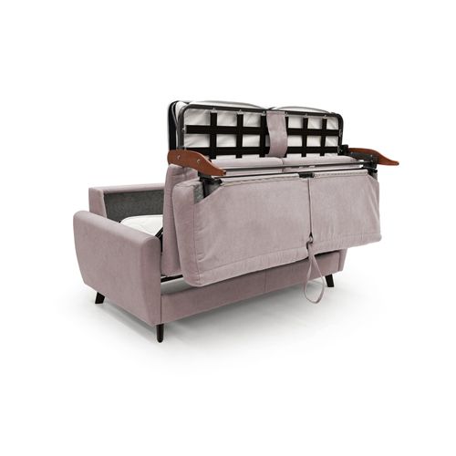 Callisto Canapé Lit Convertible En Tissu Doux Imperméable T02 188 Cm (mat. 140x197) Rose