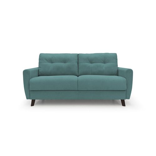 Callisto Canapé Lit Convertible En Tissu Doux Imperméable T02 208 Cm (mat. 160x197) Bleu Canard