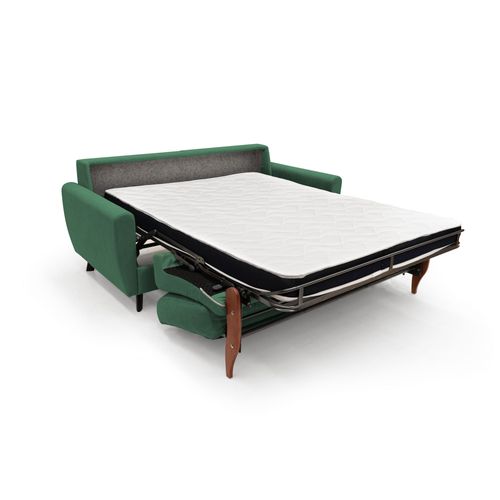 Callisto Canapé Lit Convertible En Tissu Doux Imperméable T02 208 Cm (mat. 160x197) Vert