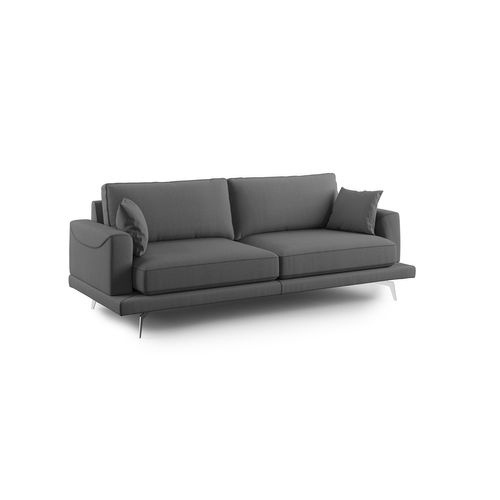 Dorian Canapé Moderne En Tissu Doux Anti-tache T05 178 Cm Anthracite