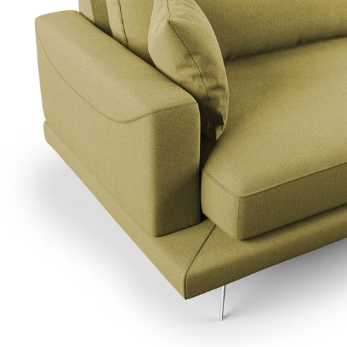 Dorian Canapé Moderne En Tissu Doux Anti-tache T05 178 Cm Jaune