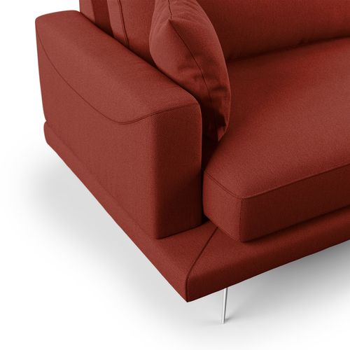 Dorian Canapé Moderne En Tissu Doux Anti-tache T05 198 Cm Rouge