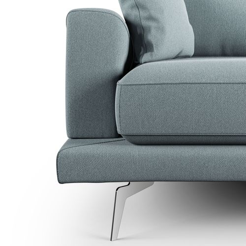 Dorian Canapé Moderne En Tissu Doux Anti-tache T05 198 Cm Bleu Pastel