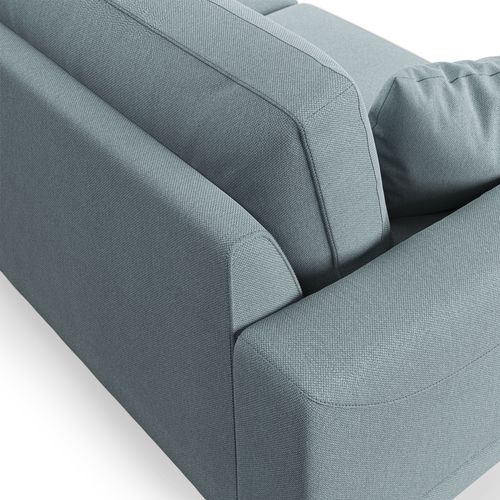 Dorian Canapé Moderne En Tissu Doux Anti-tache T05 198 Cm Bleu Pastel