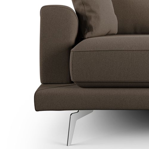 Dorian Canapé Moderne En Tissu Doux Anti-tache T05 218 Cm Brun