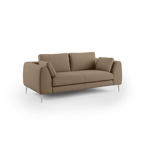 Plano Canapé Moderne En Microfibre Technique Détachable T11 176 Cm Brun