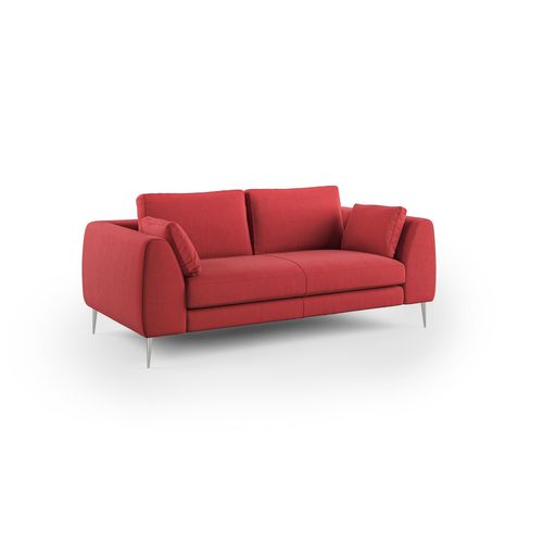 Plano Canapé Moderne En Microfibre Technique Détachable T11 176 Cm Rouge