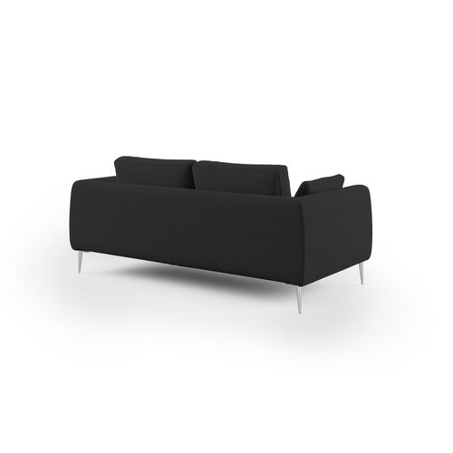 Plano Canapé Moderne En Microfibre Technique Détachable T11 176 Cm Noir