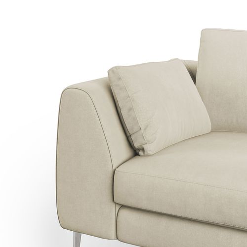 Plano Canapé Moderne En Microfibre Technique Détachable T11 196 Cm Creme