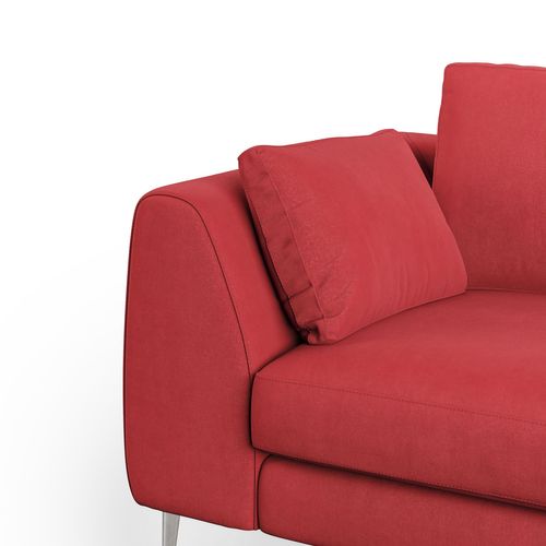 Plano Canapé Moderne En Microfibre Technique Détachable T11 196 Cm Rouge