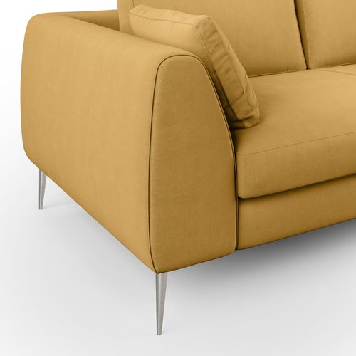Plano Canapé Moderne En Microfibre Technique Détachable T11 196 Cm Jaune