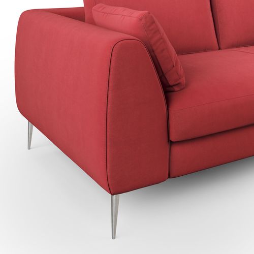 Plano Canapé Moderne En Microfibre Technique Détachable T11 216 Cm Rouge