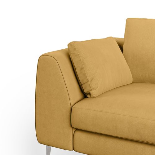Plano Canapé Moderne En Microfibre Technique Détachable T11 216 Cm Jaune
