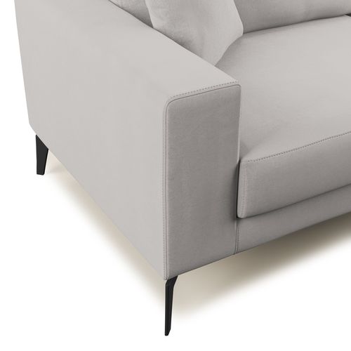 Prestige Canapé Moderne En Microfibre Détachable T11 146 Cm Gris Clair
