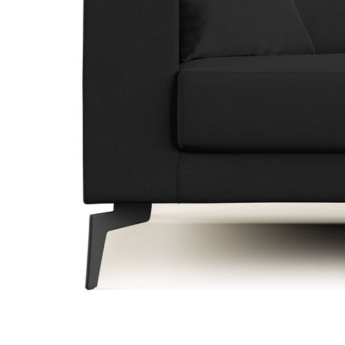 Prestige Canapé Moderne En Microfibre Détachable T11 146 Cm  Noir